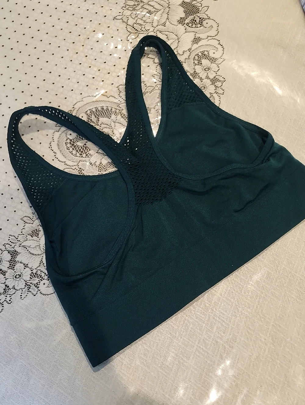 PINK Victoria Secret Dark Green Sports Bra